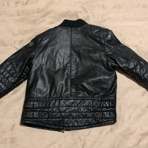 H&M black Moto faux leather jacket 18-24months - Picture 3 of 6